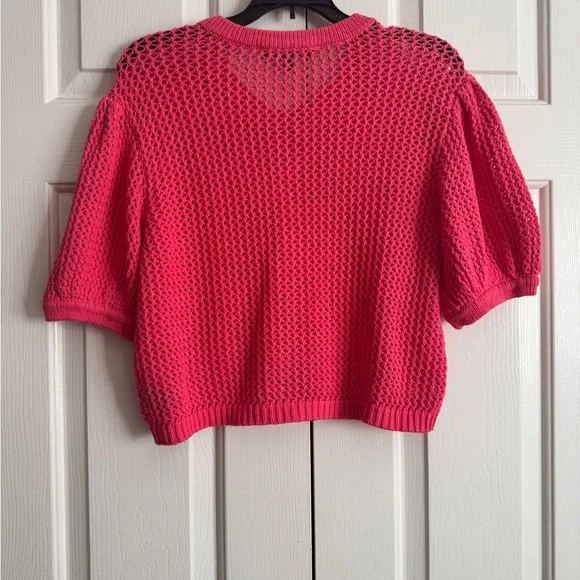 New TOCCIN Hot Pink Knit Sweater. Size: L - Picture 5 of 11